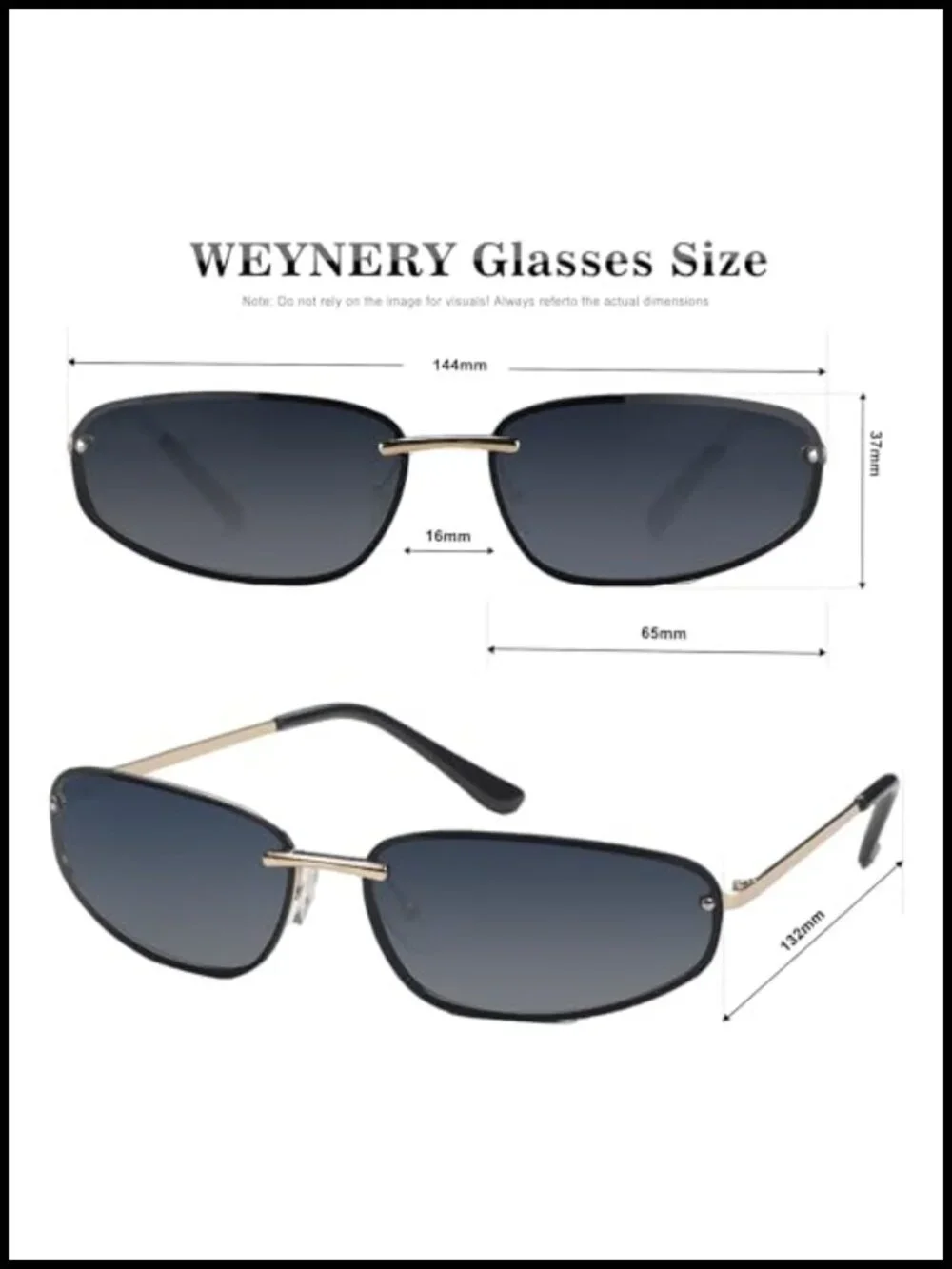 Y2K Oval Wrap Sunglasses Women Metal Frame UV400 Retro Shades